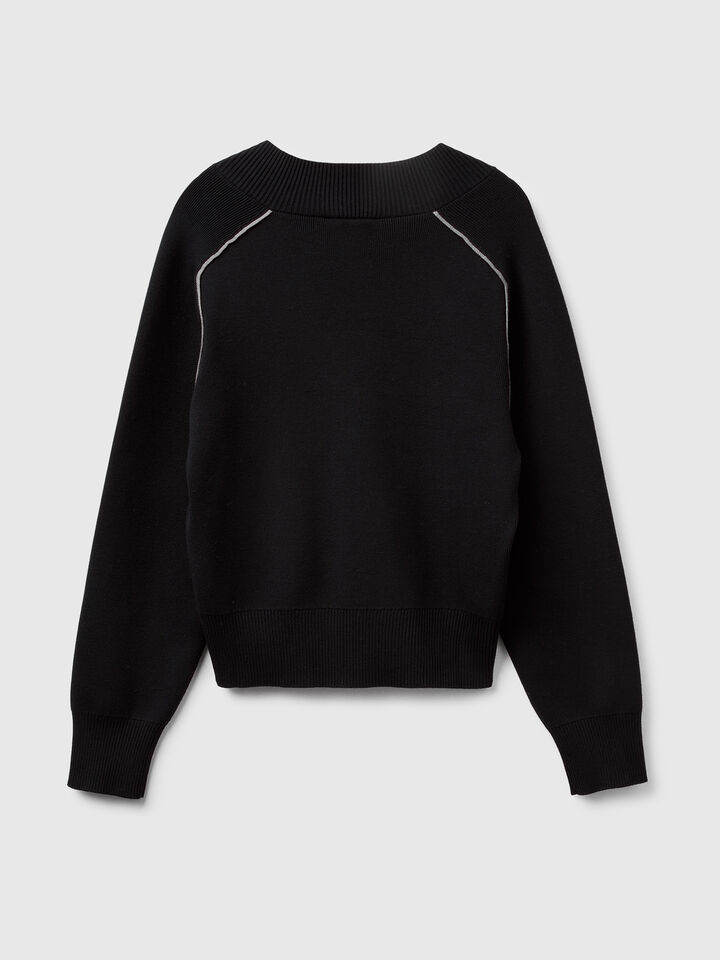 V NECK SWEATER L/S Women image number 6
